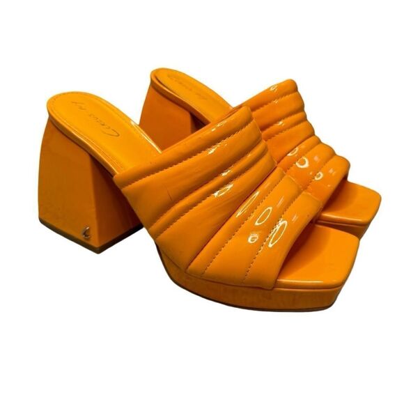 NWOT Sam Edelman Circus NY block heel leather sandals size 7 🧡 - Picture 5 of 6